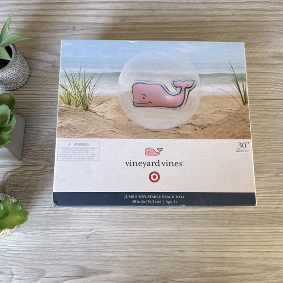 VINEYARD VINES jumbo inflatable beach ball 30" NIB - Picture 2 of 12
